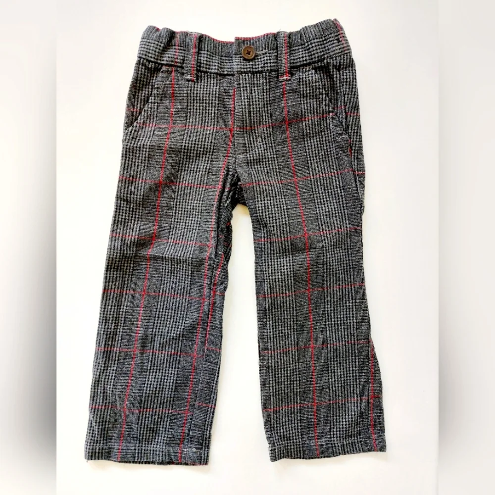 Grey Herringbone‎ Plaid Pant Gymboree 2T 100% cotton Easter Wedding